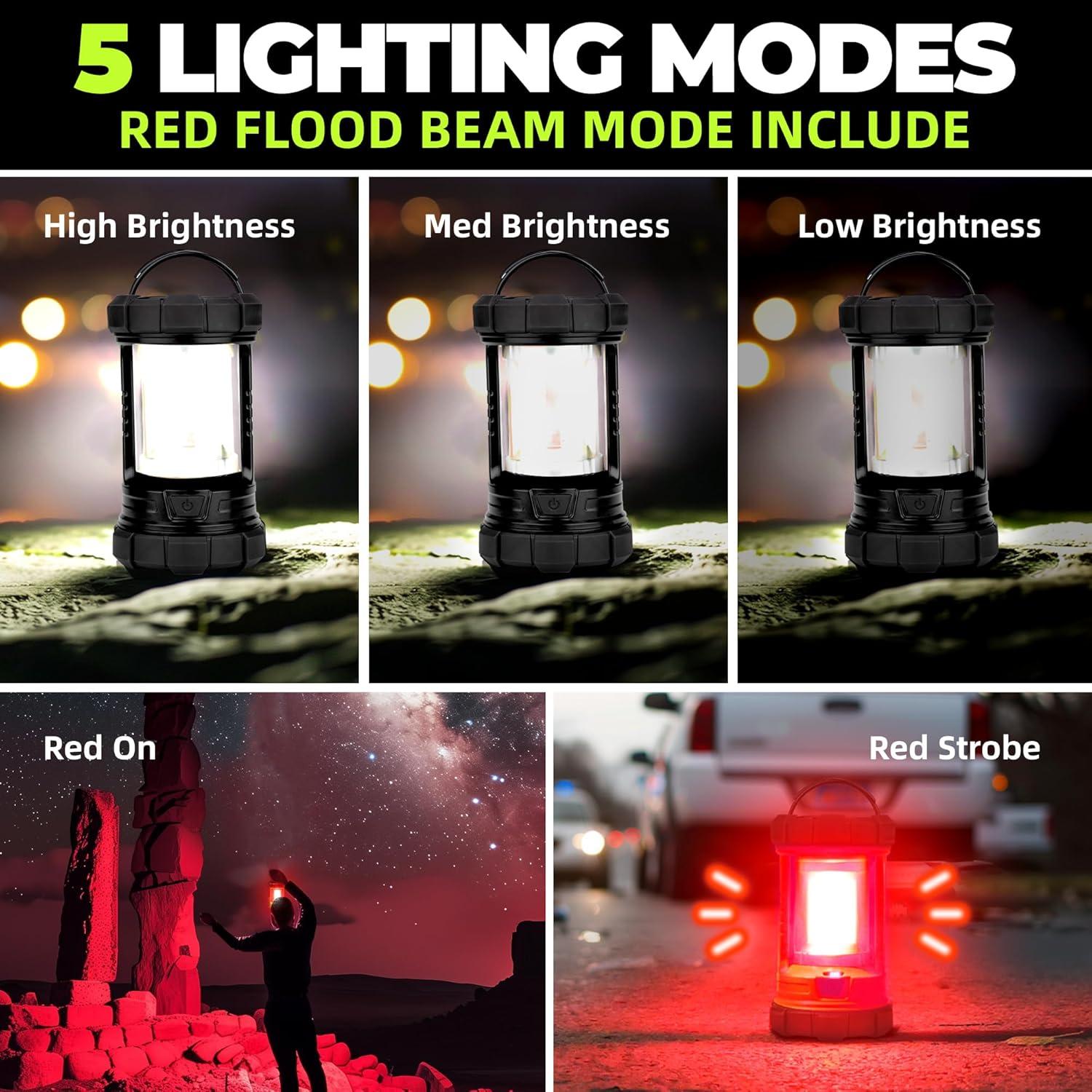 Linterna de Camping Recargable Lightbeoneus 3000LM 5 Modos