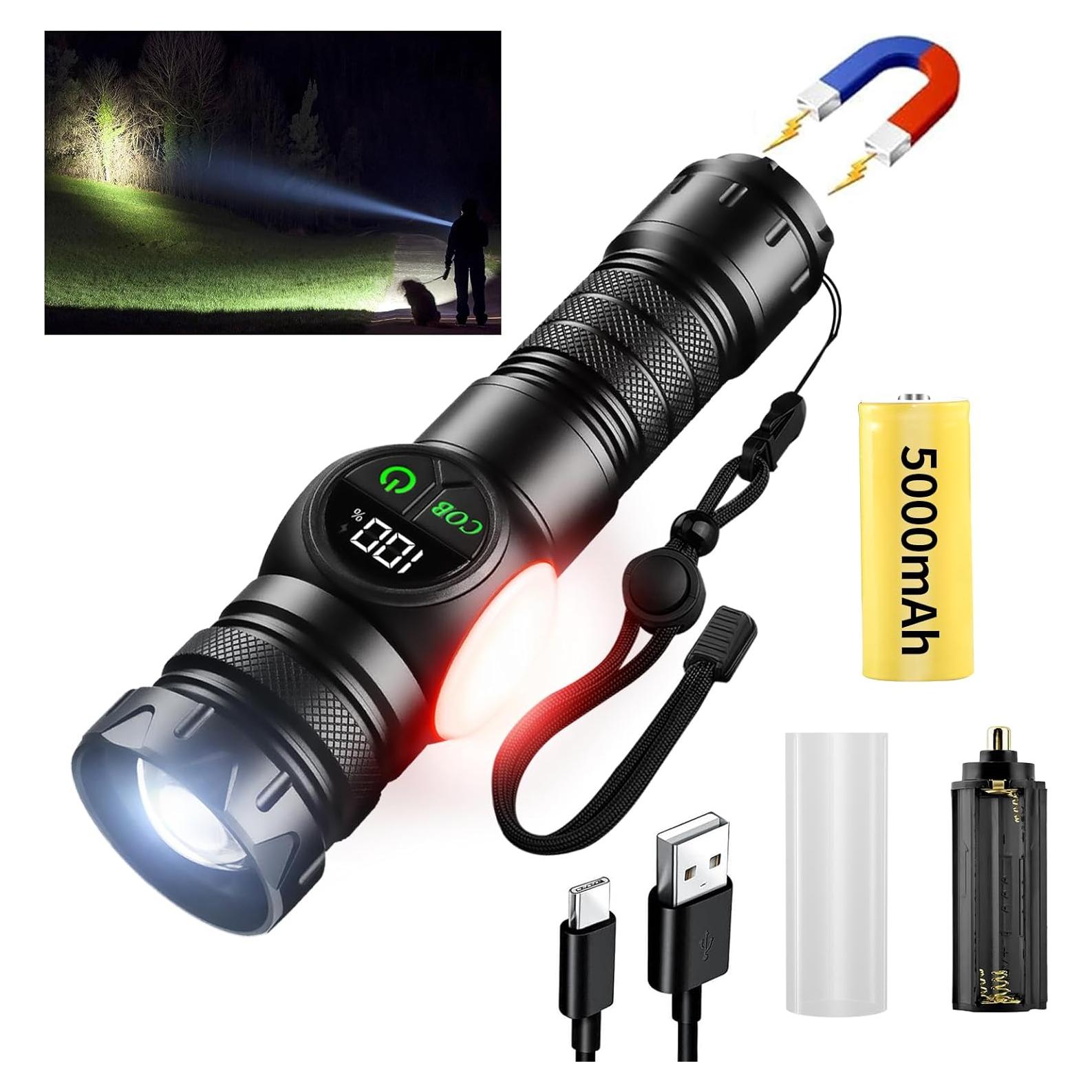 Linterna Recargable Iodoo COB-FL 5000 Lúmenes LED Impermeable