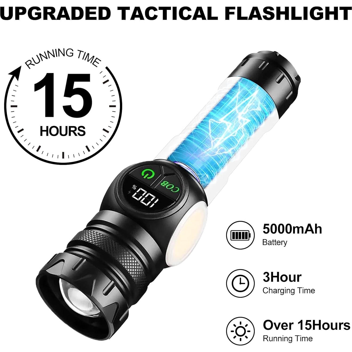 Linterna Recargable Iodoo COB-FL 5000 Lúmenes LED Impermeable