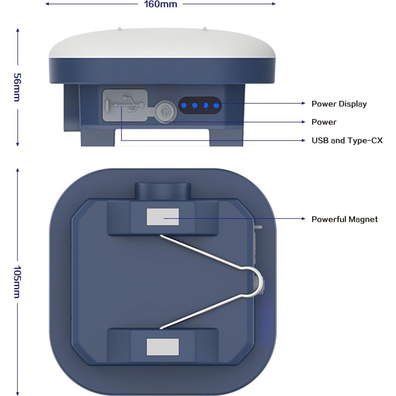 Luz de Camping LED Recargable 800LM Strood 4000mAh IP54