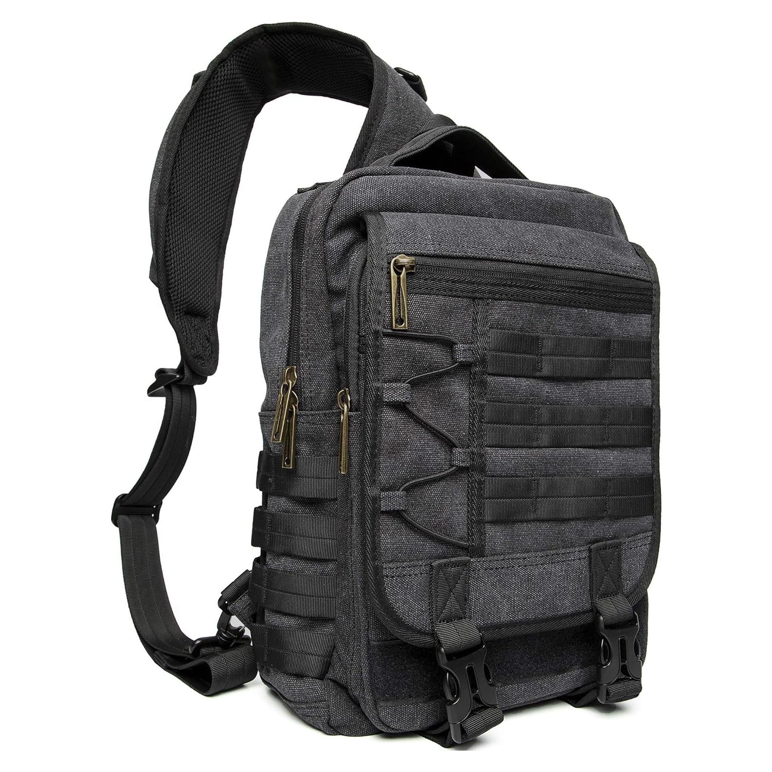 Mochila Bandolera NICGID 13.3'' Negra Resistente al Agua