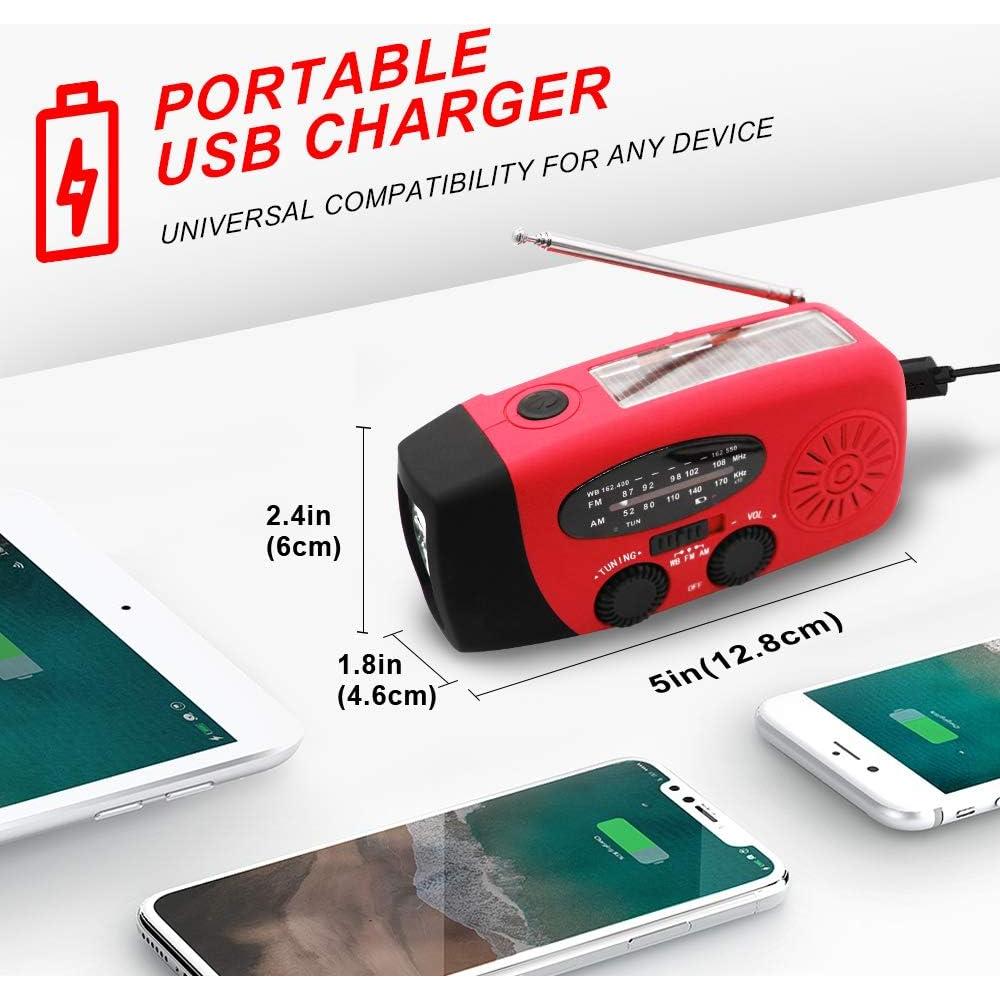 Radio de Emergencia Solar Accinouter ER-083 con Linterna LED
