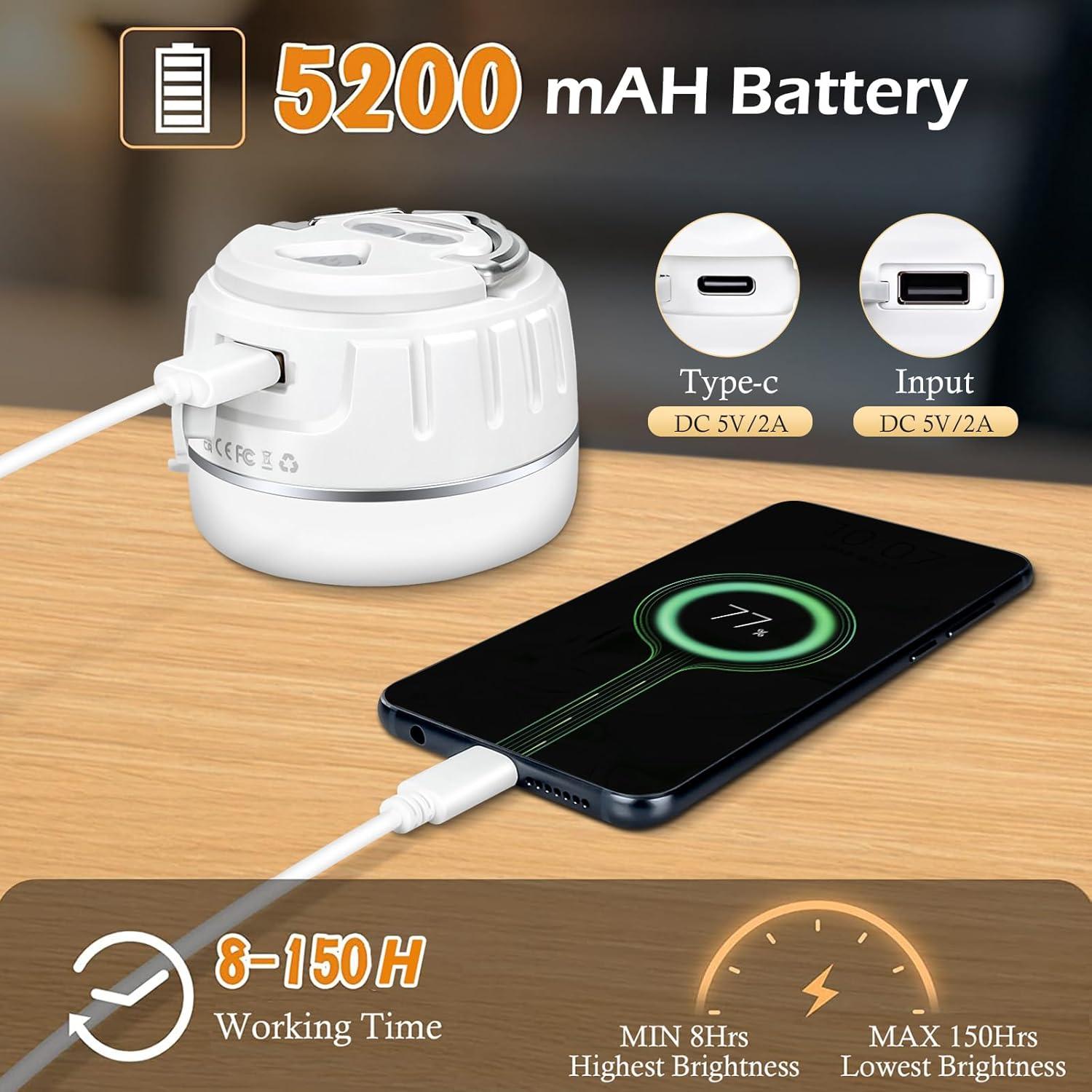 Linterna LED Sinvitron Camping 1000LM Recargable IPX5