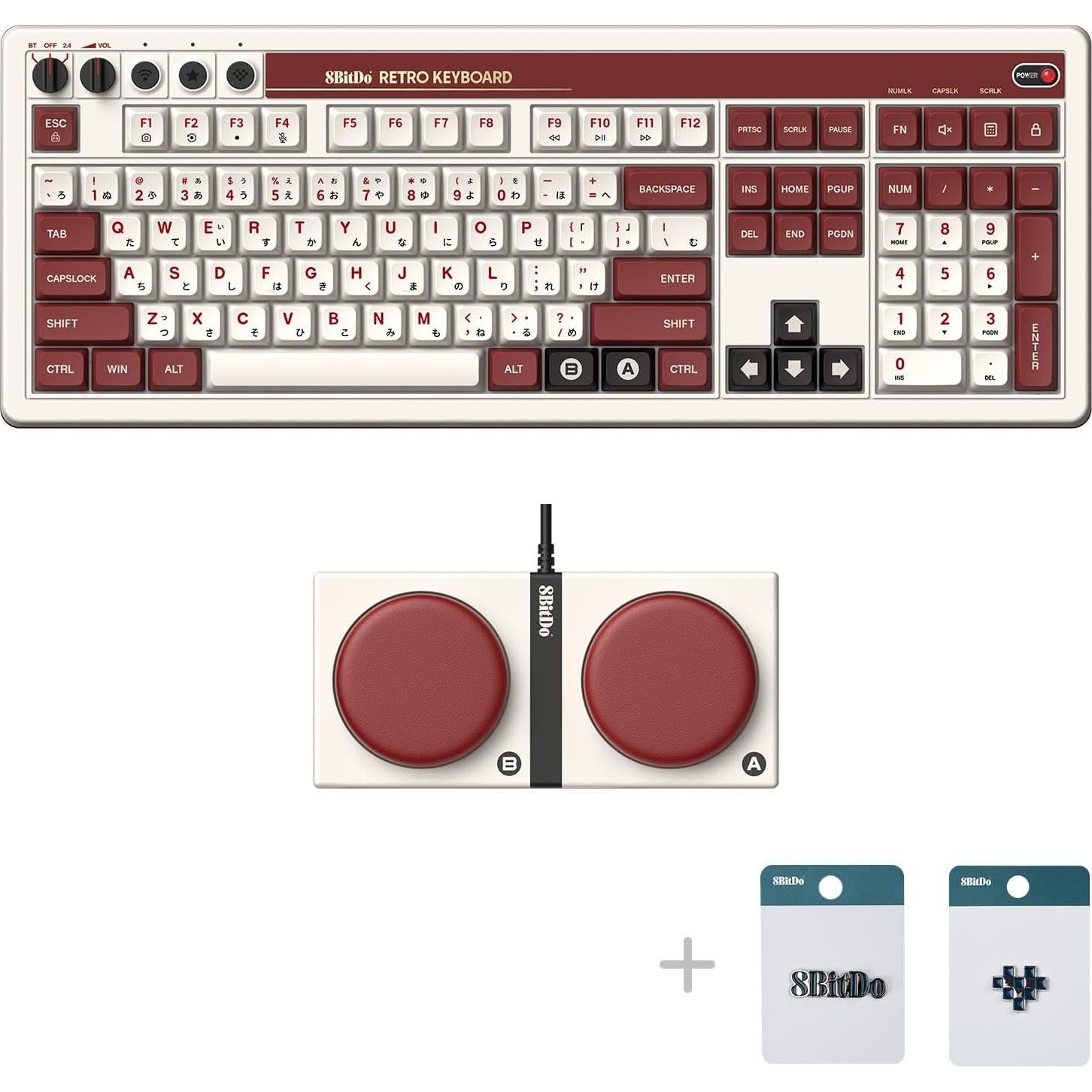 Teclado Mecánico 8Bitdo Fami 108 Teclas Bluetooth USB-C