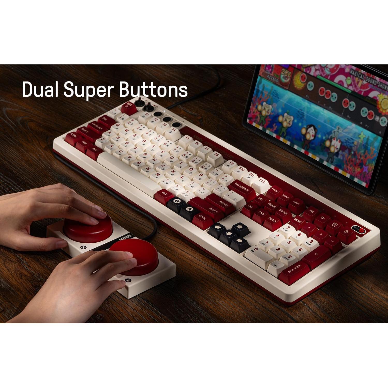 Teclado Mecánico 8Bitdo Fami 108 Teclas Bluetooth USB-C