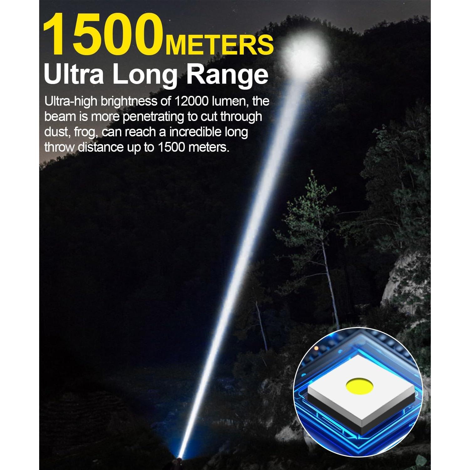 Linterna Recargable Spriak K2301 12000LM Impermeable