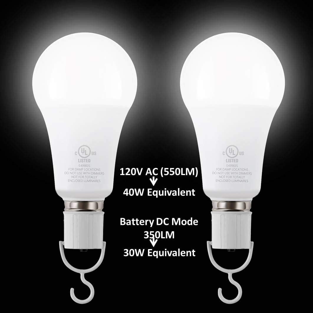 Bombillas LED de Emergencia HouLight 5W 5000K Paquete de 2