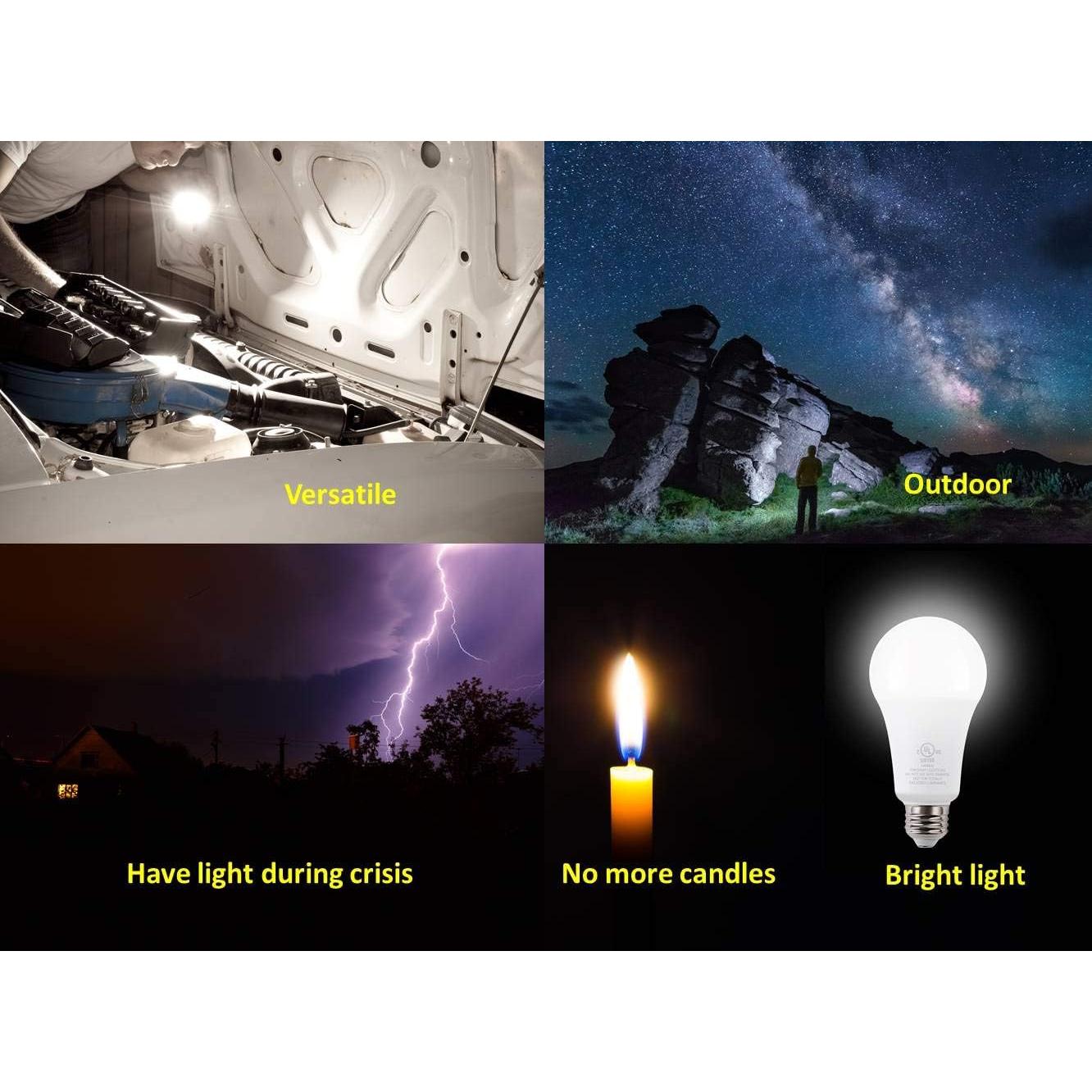 Bombillas LED de Emergencia HouLight 5W 5000K Paquete de 2