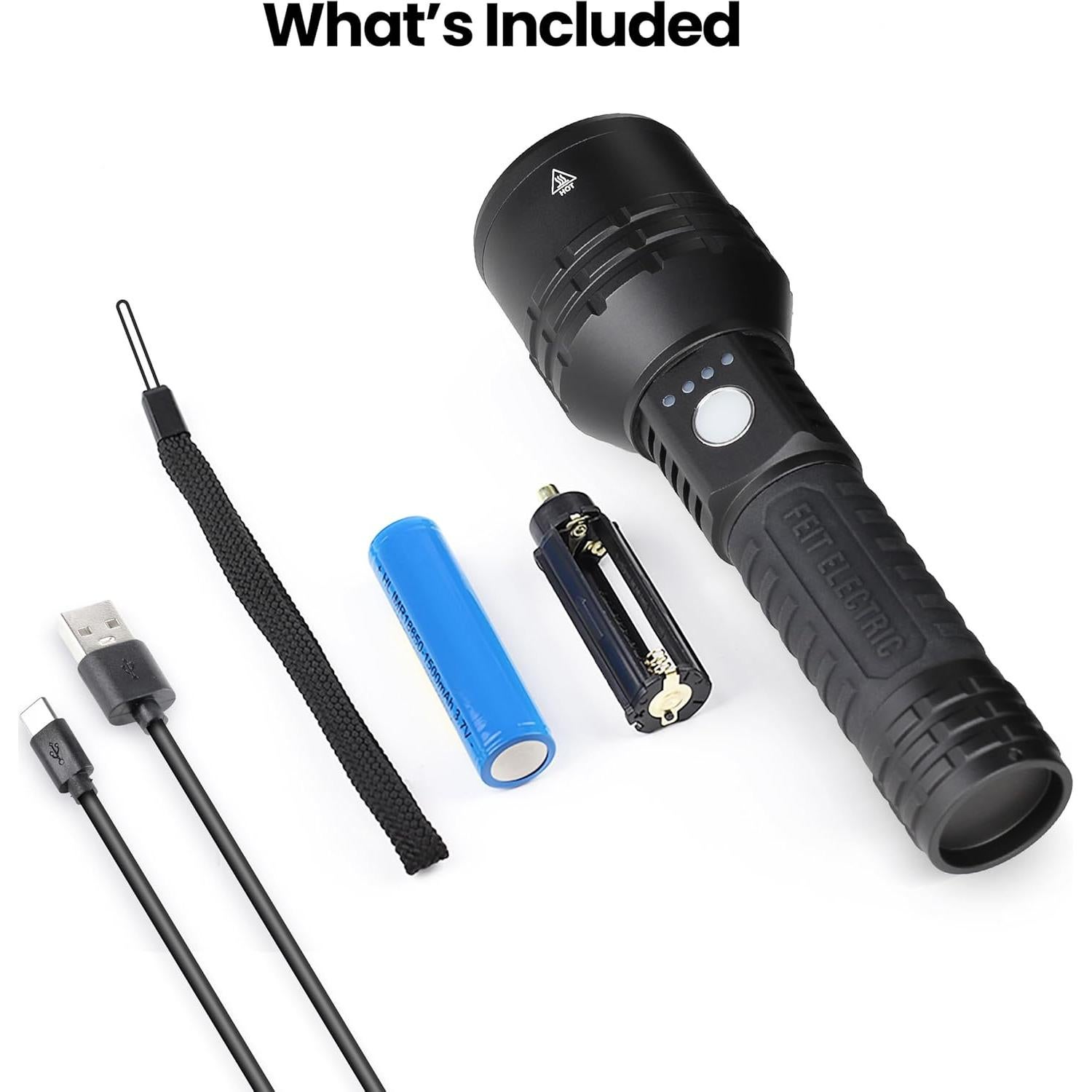 Linterna Feit Electric FLR2000 2000 Lúmenes Recargable USB-C