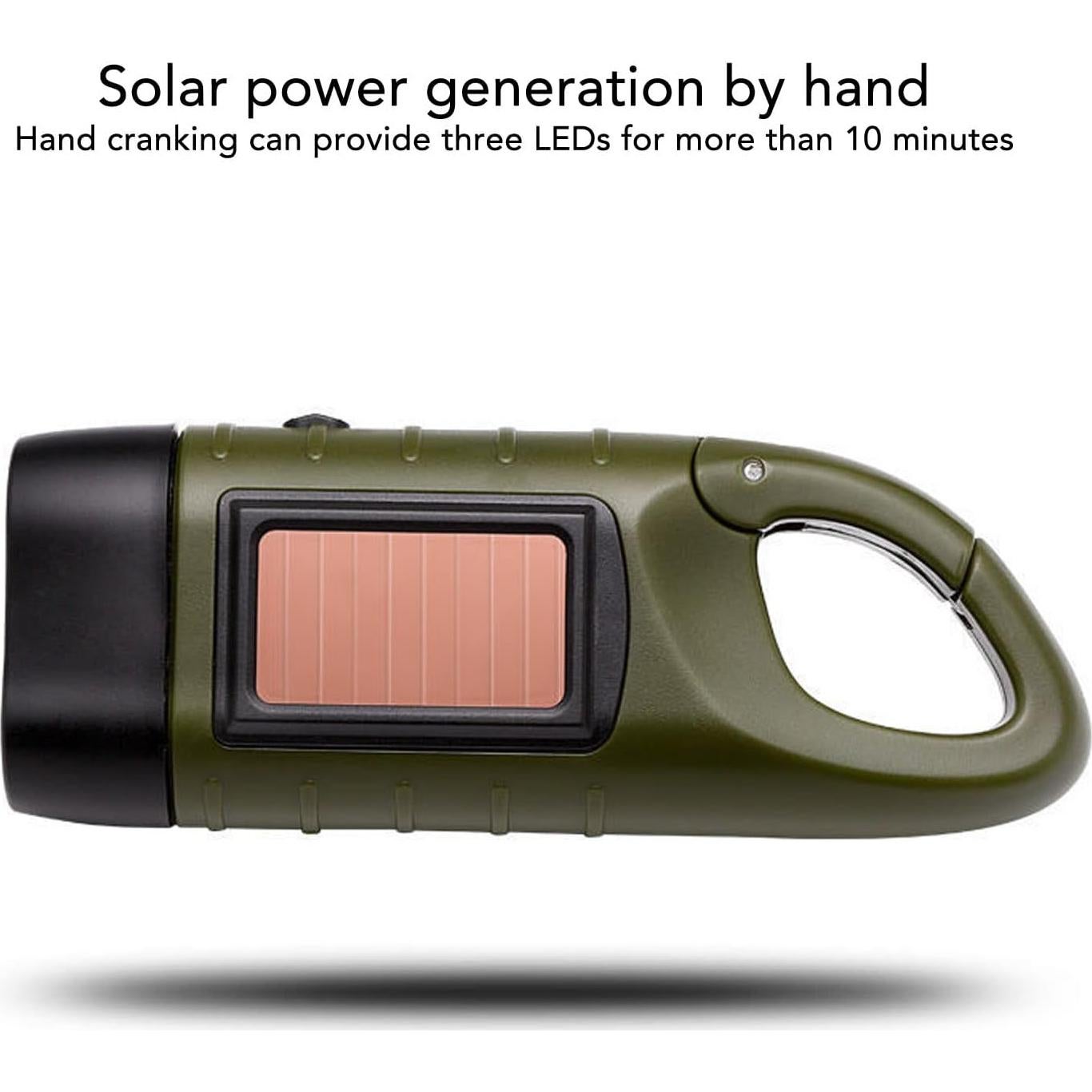 Linterna Solar de Manivela Hilitand 2 Pcs LED Recargable