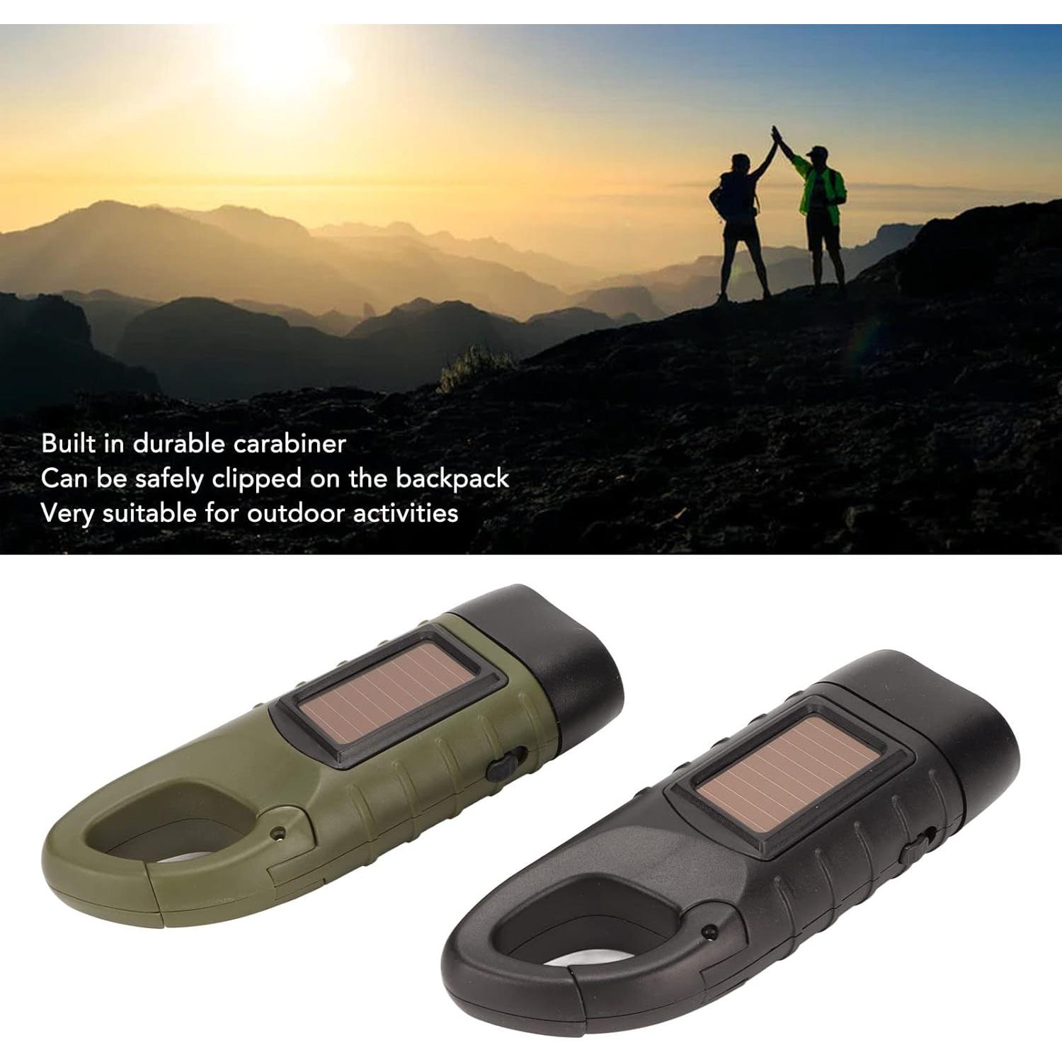 Linterna Solar de Manivela Hilitand 2 Pcs LED Recargable