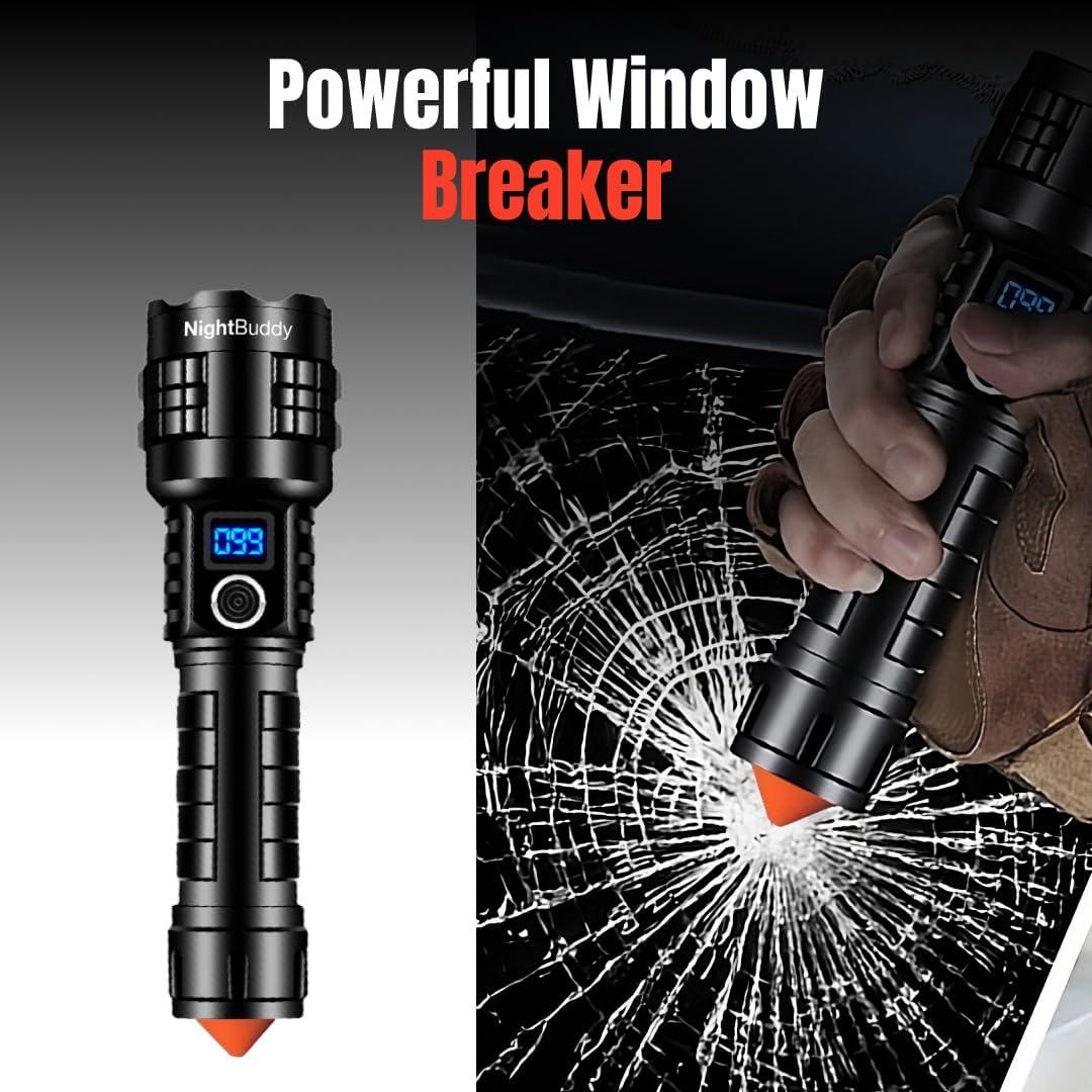 Linterna táctica LED NightBuddy 5000 lúmenes recargable IPX7