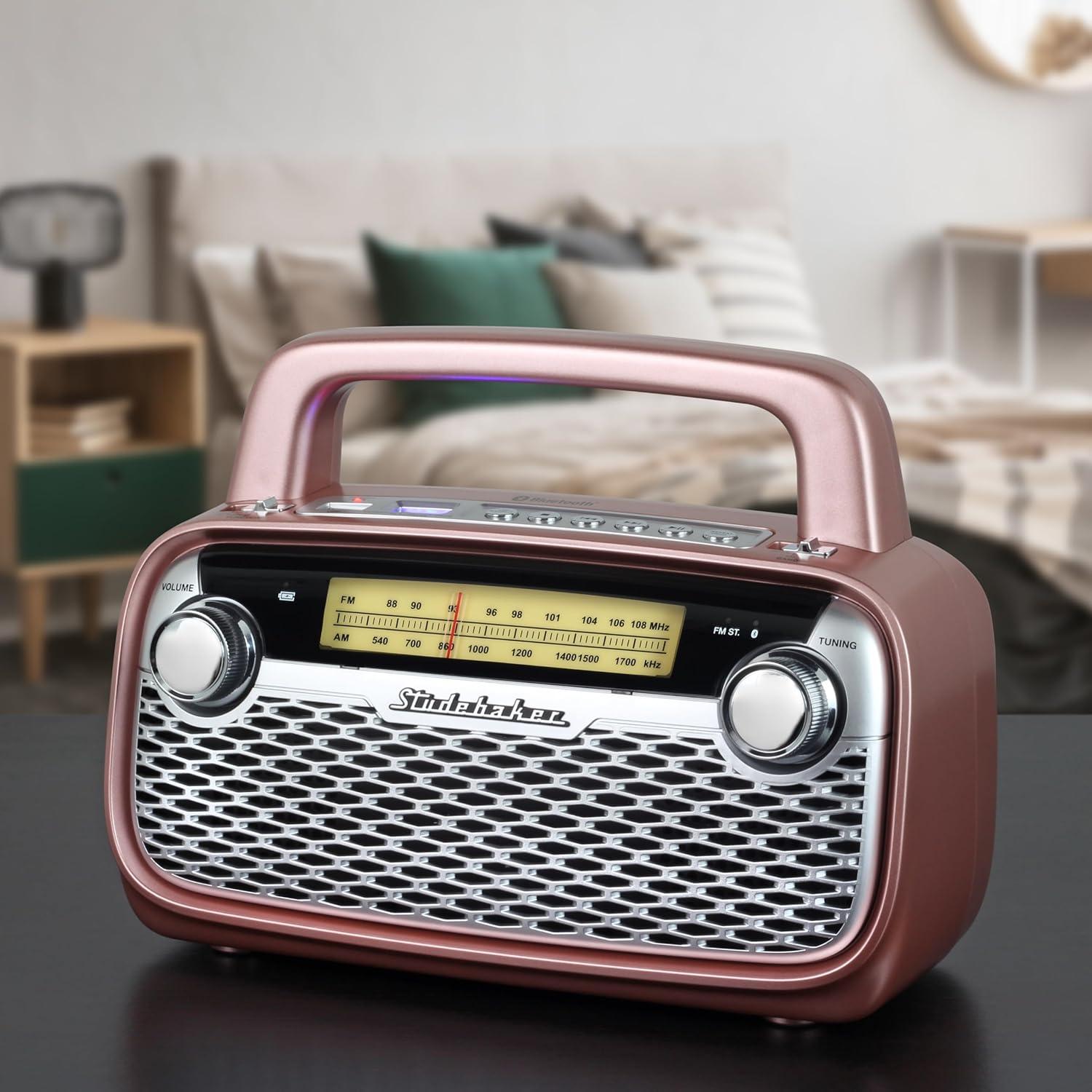 Altavoz Bluetooth Studebaker SB2006 con radio AM/FM y USB-C