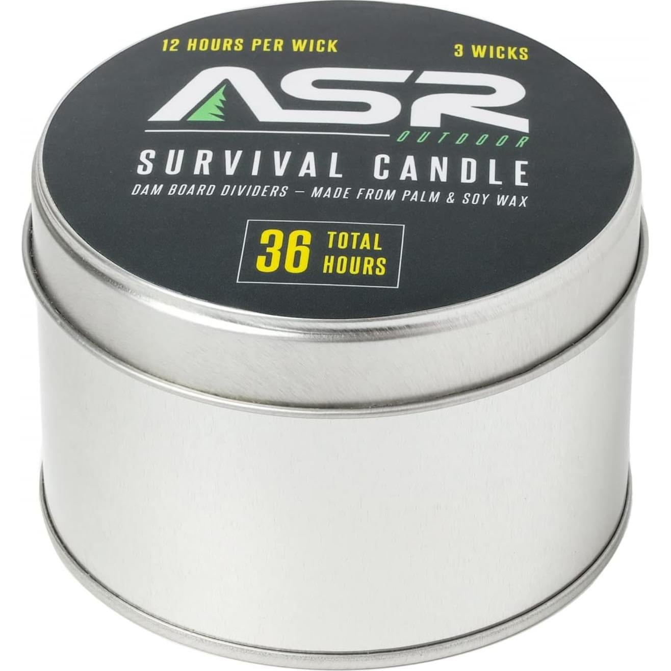 Vela de Emergencia 3 Mechas ASR Outdoor 36 Horas Luz