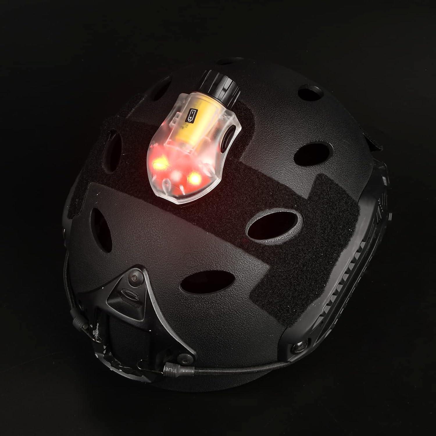 Luz Táctica NOBUHIRO IR Strobe para Casco Rojo-Negro