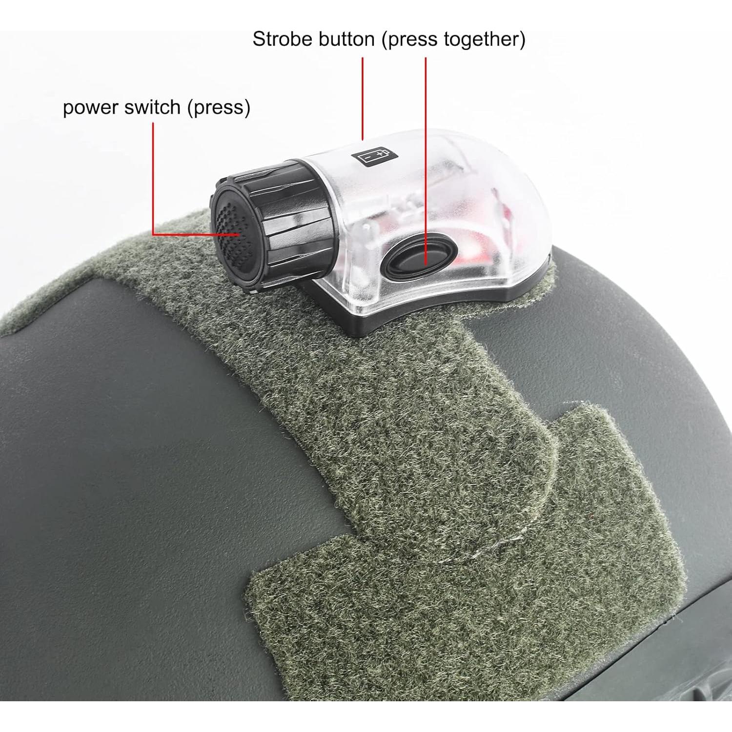 Luz Táctica NOBUHIRO IR Strobe para Casco Rojo-Negro