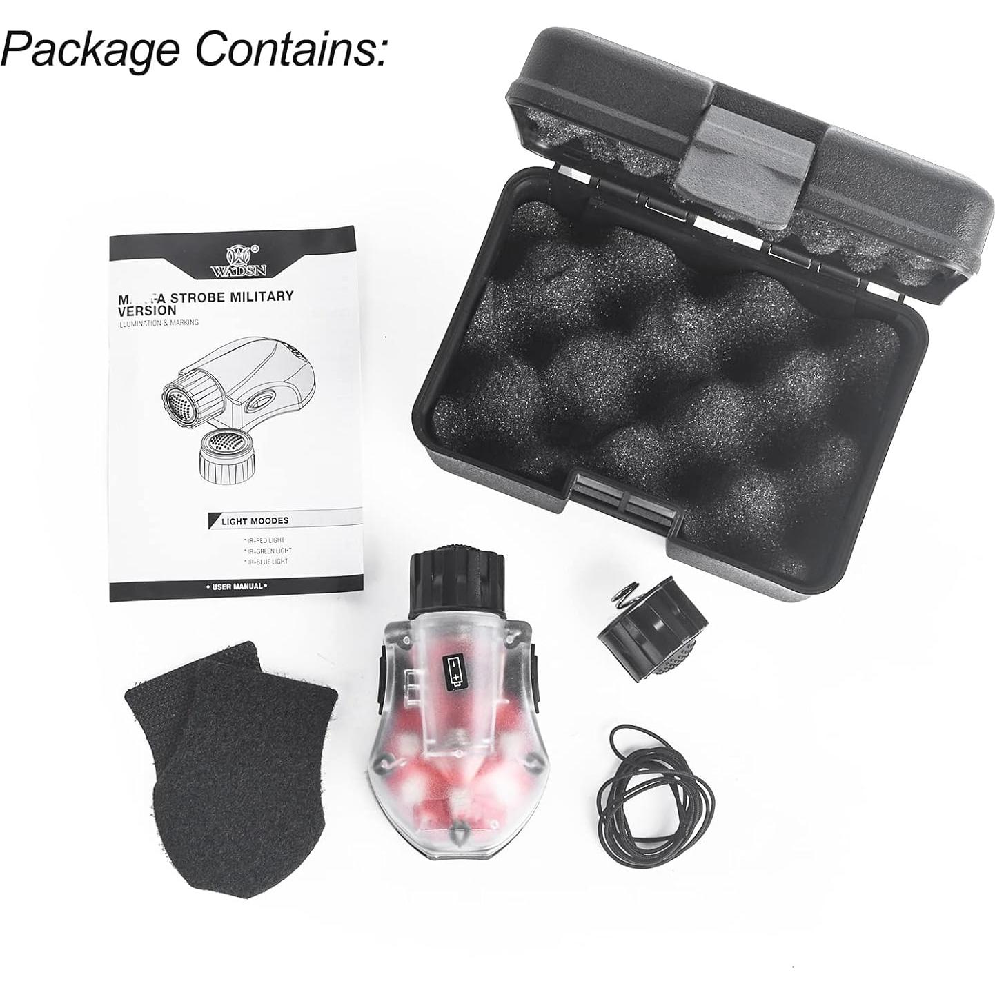 Luz Táctica NOBUHIRO IR Strobe para Casco Rojo-Negro