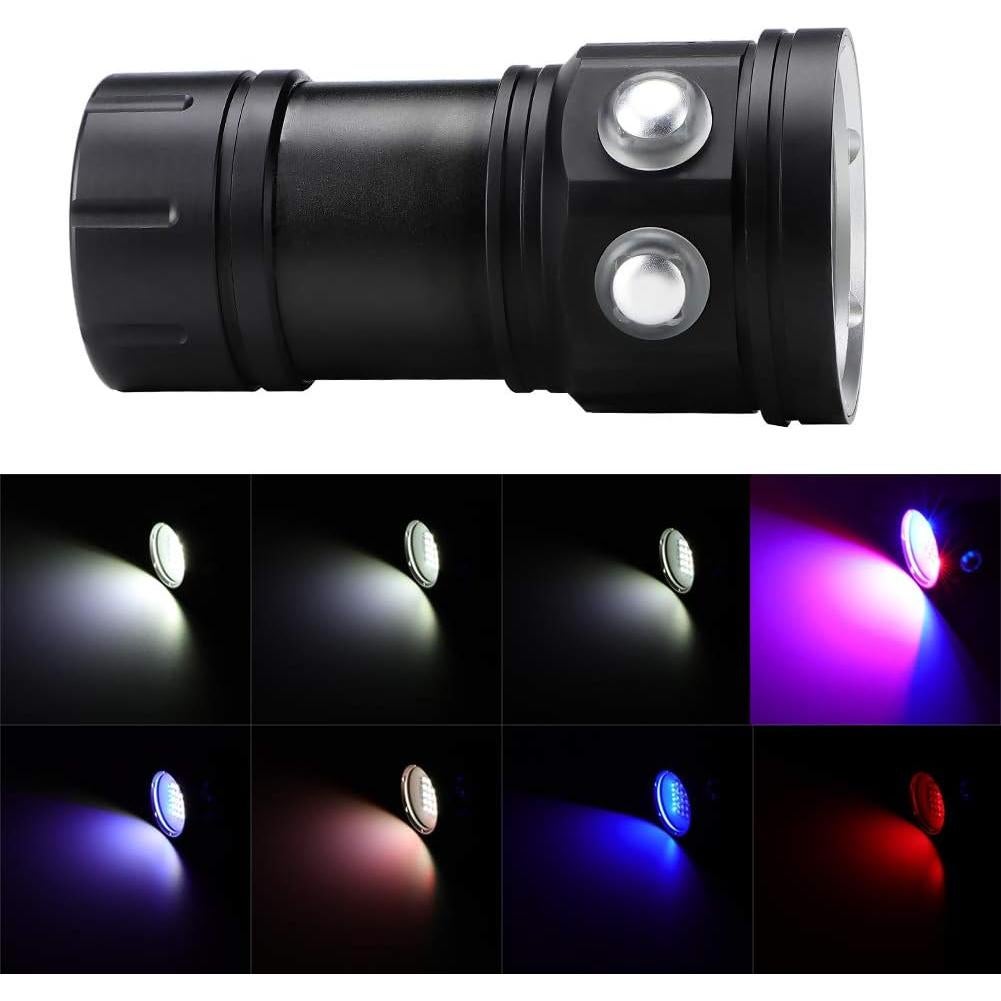 Linterna de Buceo LED EECOO K1 18000 Lúmenes IPX8 80m