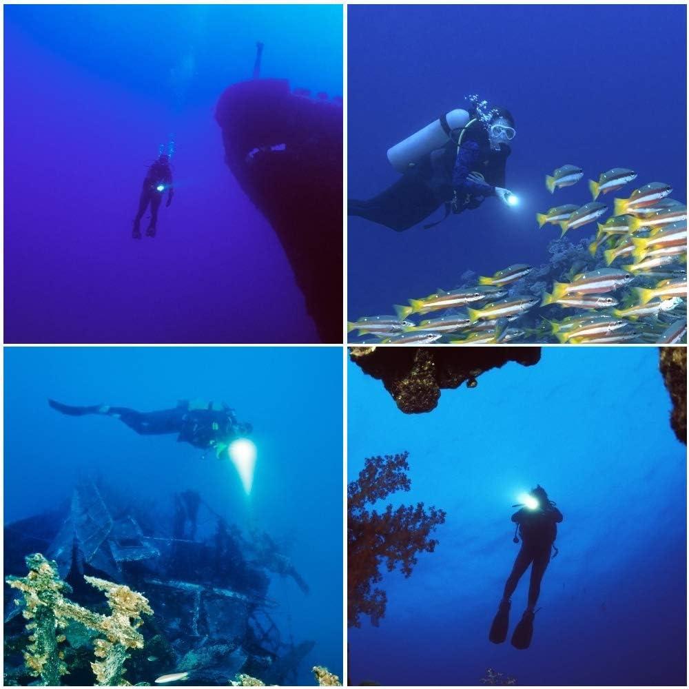 Linterna de Buceo LED EECOO K1 18000 Lúmenes IPX8 80m