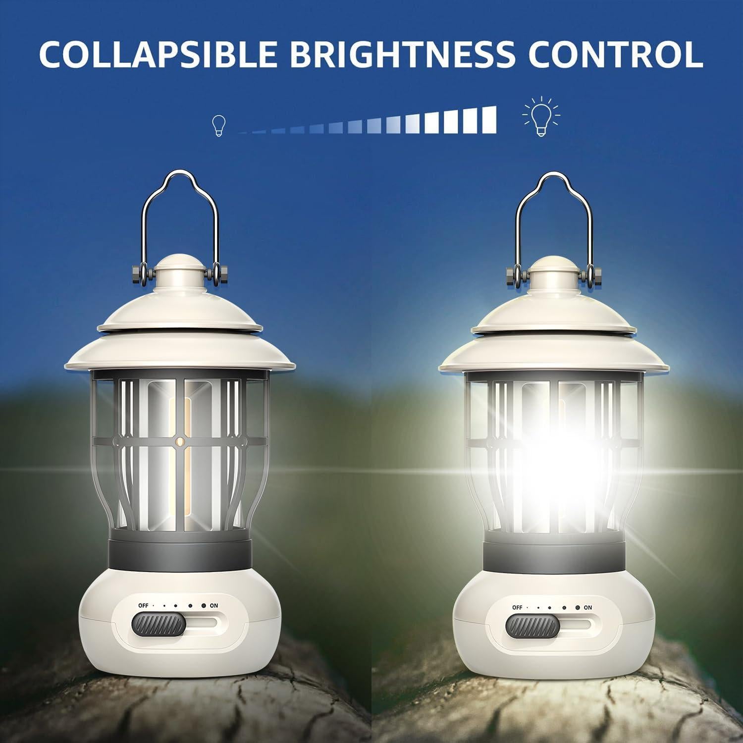 Linterna de Camping NEUEFAMI Beige 250 Lúmenes IPX4