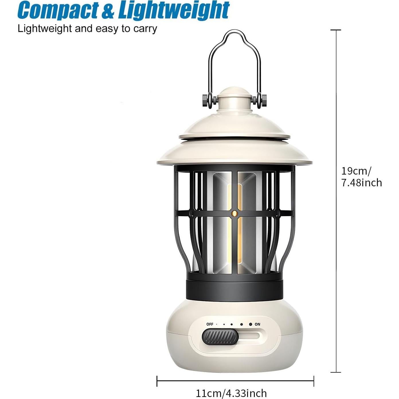 Linterna de Camping NEUEFAMI Beige 250 Lúmenes IPX4