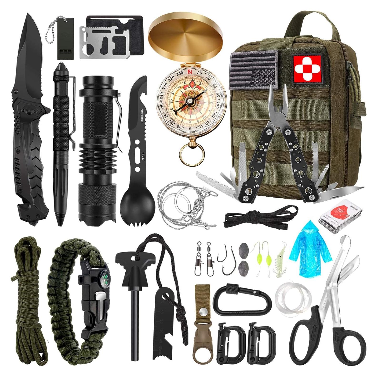 Kit de Supervivencia 32 en 1 Verifygear Verde Táctico