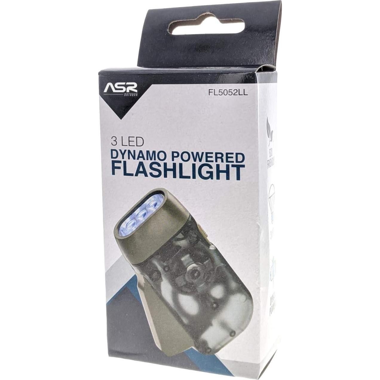 Linterna Recargable Dynamo ASR Outdoor 3 LED 15 Lúmenes