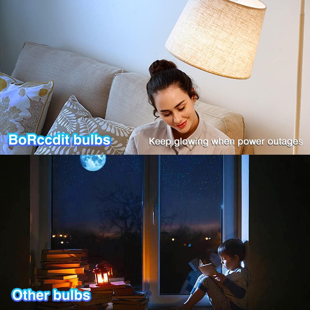 Bombilla de Emergencia BoRccdit 12W LED 6500K Recargable