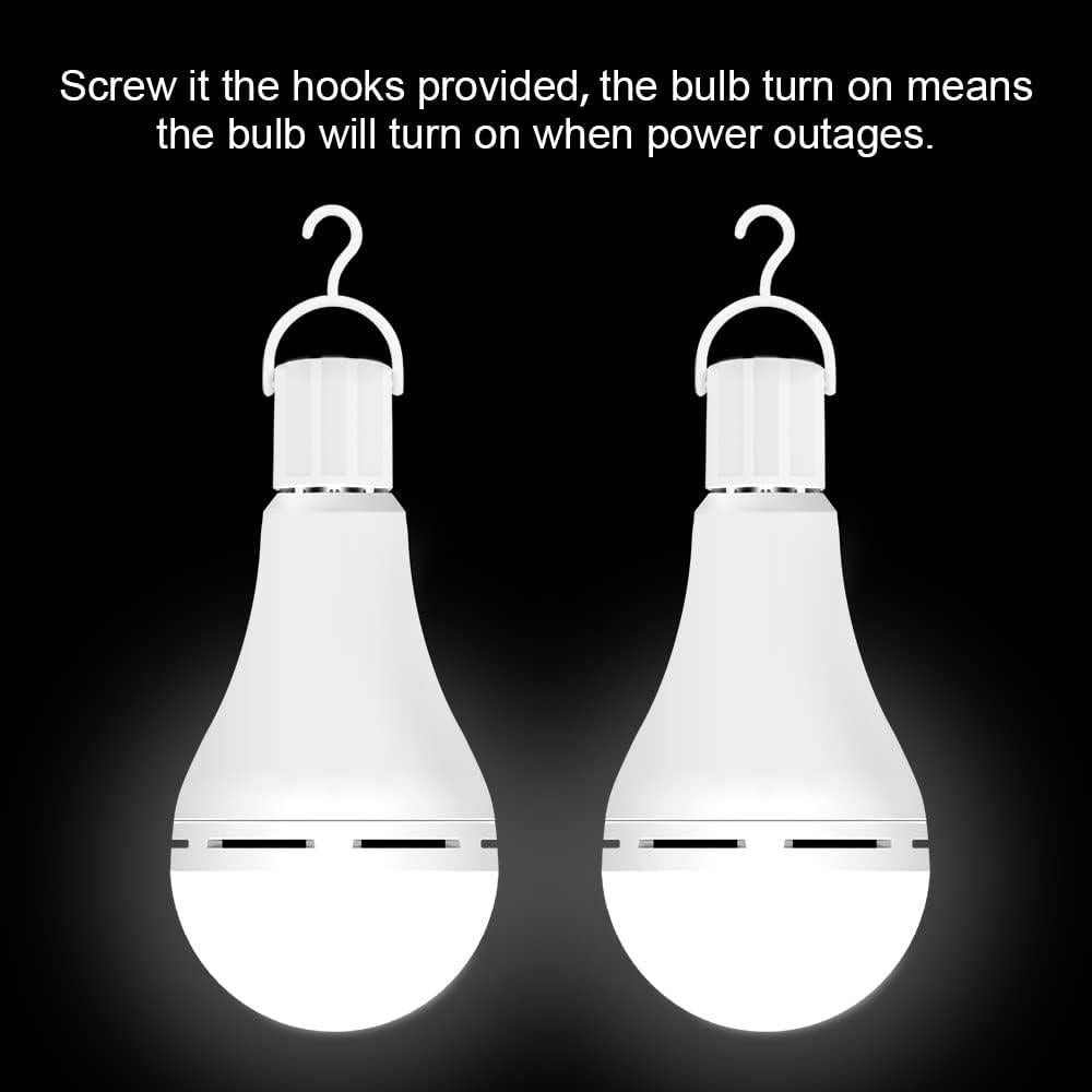 Bombilla de Emergencia BoRccdit 12W LED 6500K Recargable