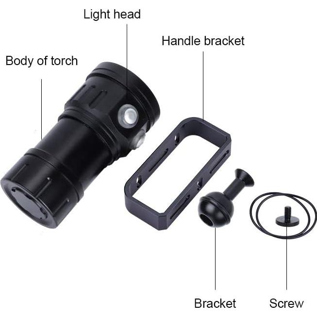 Linterna de buceo Aramox 18000 Lúmenes 500m LED IPX8