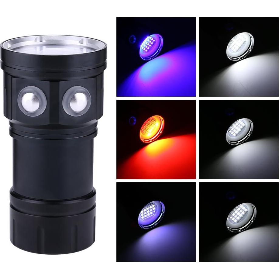 Linterna de buceo Aramox 18000 Lúmenes 500m LED IPX8