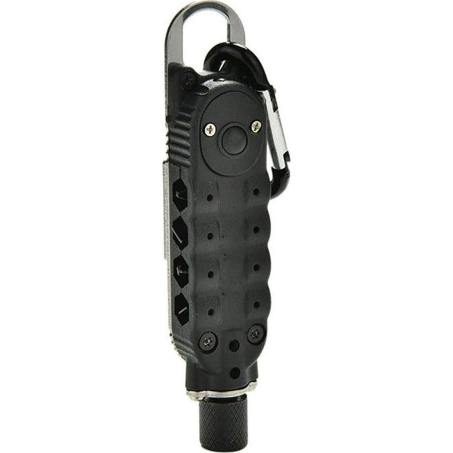 Llave de cadena Lseqow mini destornillador EDC con linterna