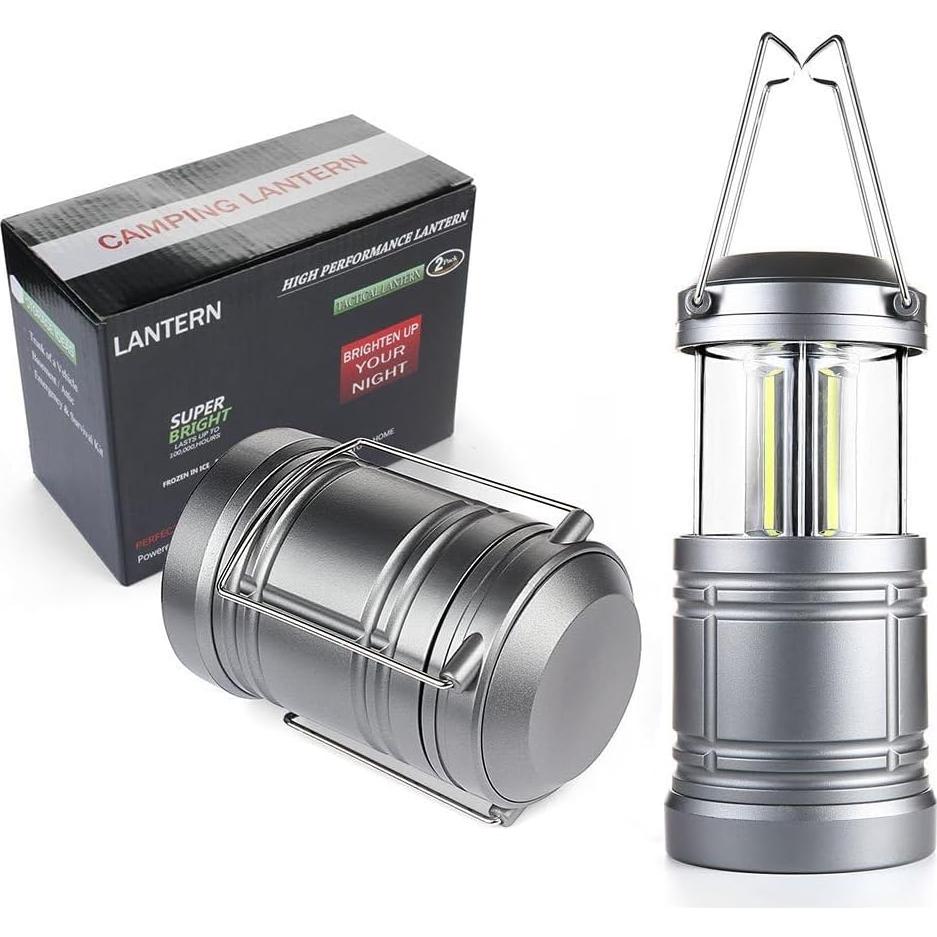 Paquete de 2 Linternas LED Ploarnovo para Camping 18x14x9cm