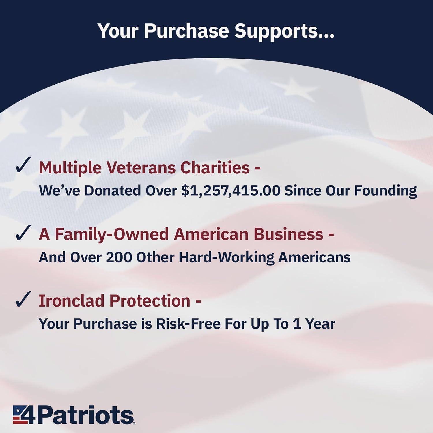 Linterna Táctica Solar HaloXT 4Patriots - Paquete de 4