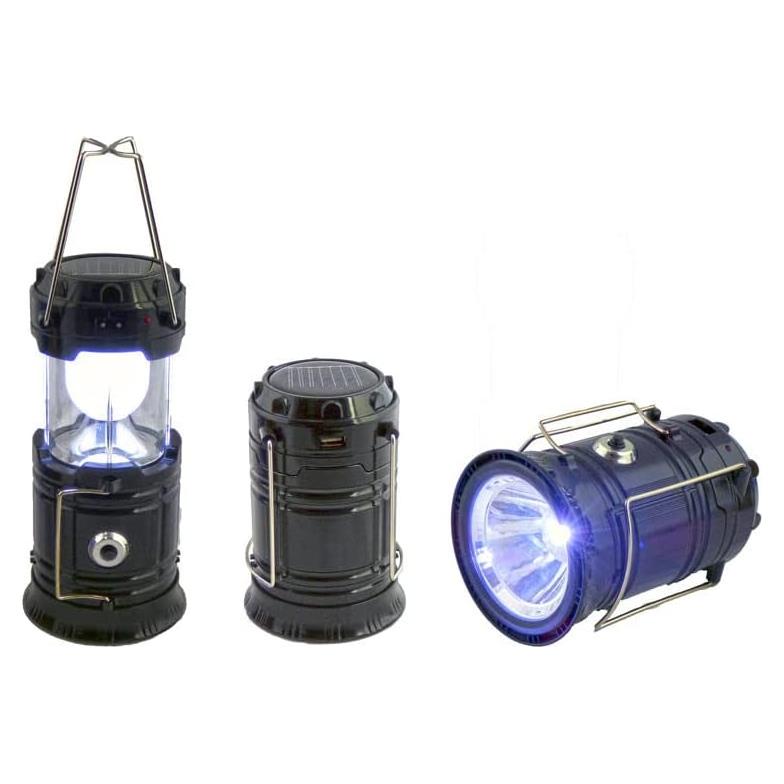 Linterna Táctica Solar LED 6 Bombillas 800mAh Plegable