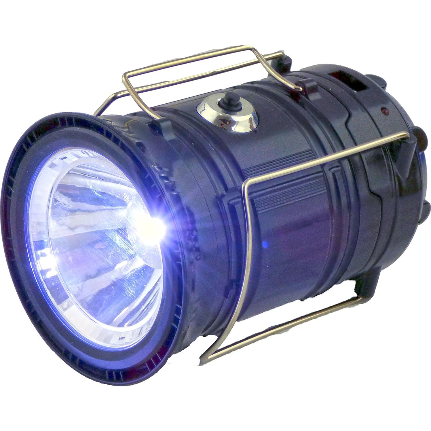 Linterna Táctica Solar LED 6 Bombillas 800mAh Plegable