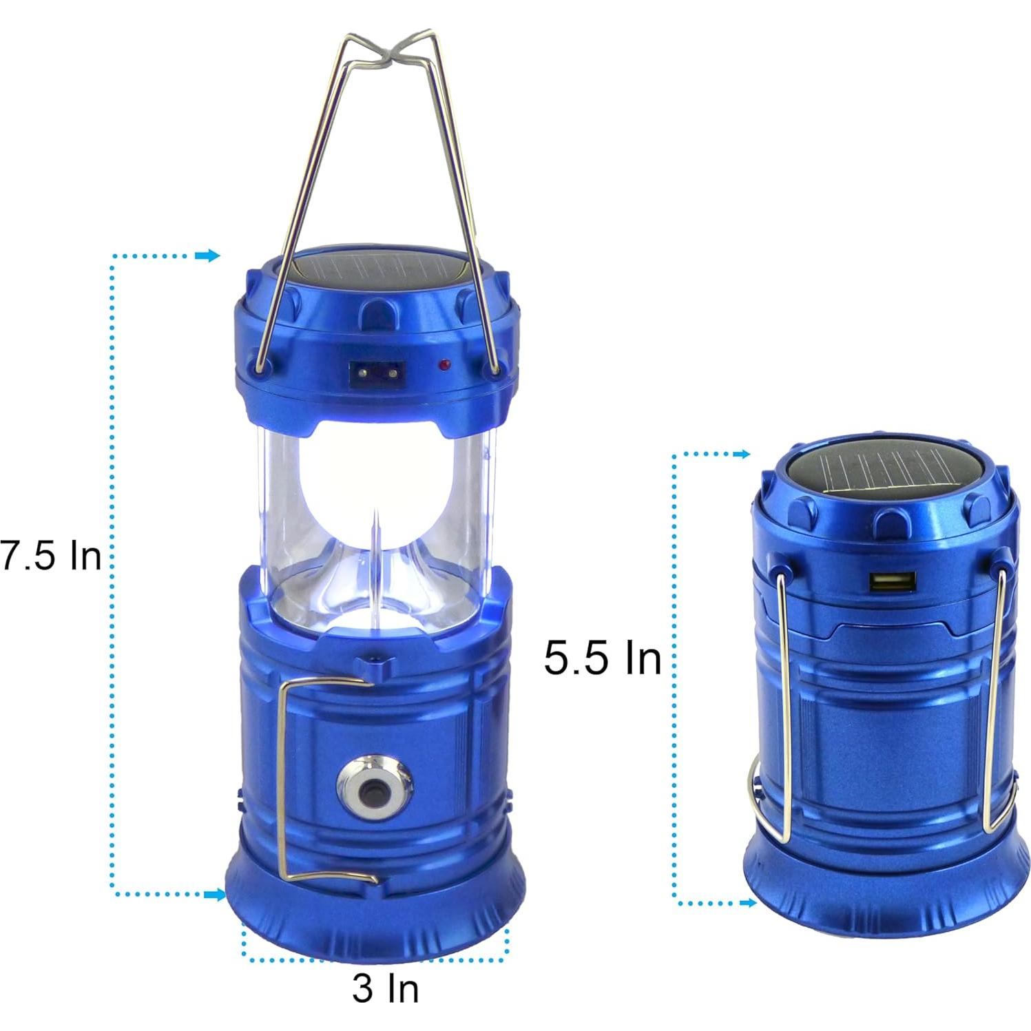 Linterna Táctica Solar LED 6 Bombillas 800mAh Plegable