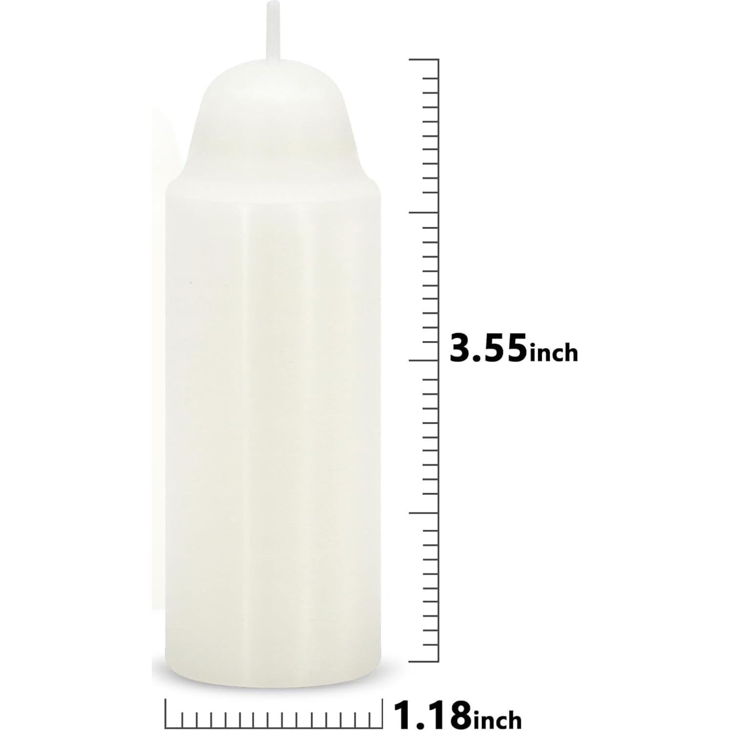 20 Velas Blancas + Linterna Portátil NOMFIX 15H Quema Prolongada