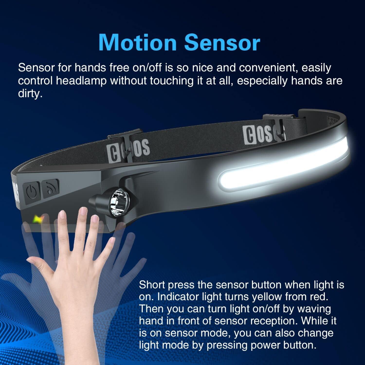 Linterna Frontal COSOOS LED 1000 Lúmenes Recargable 3PCS