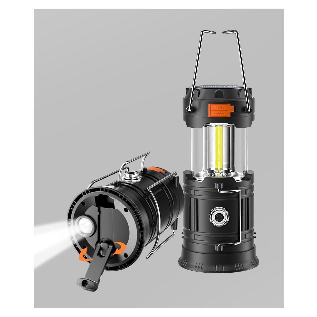 Linterna de Camping Mukkuri 5803 Solar y USB 500 Lúmenes