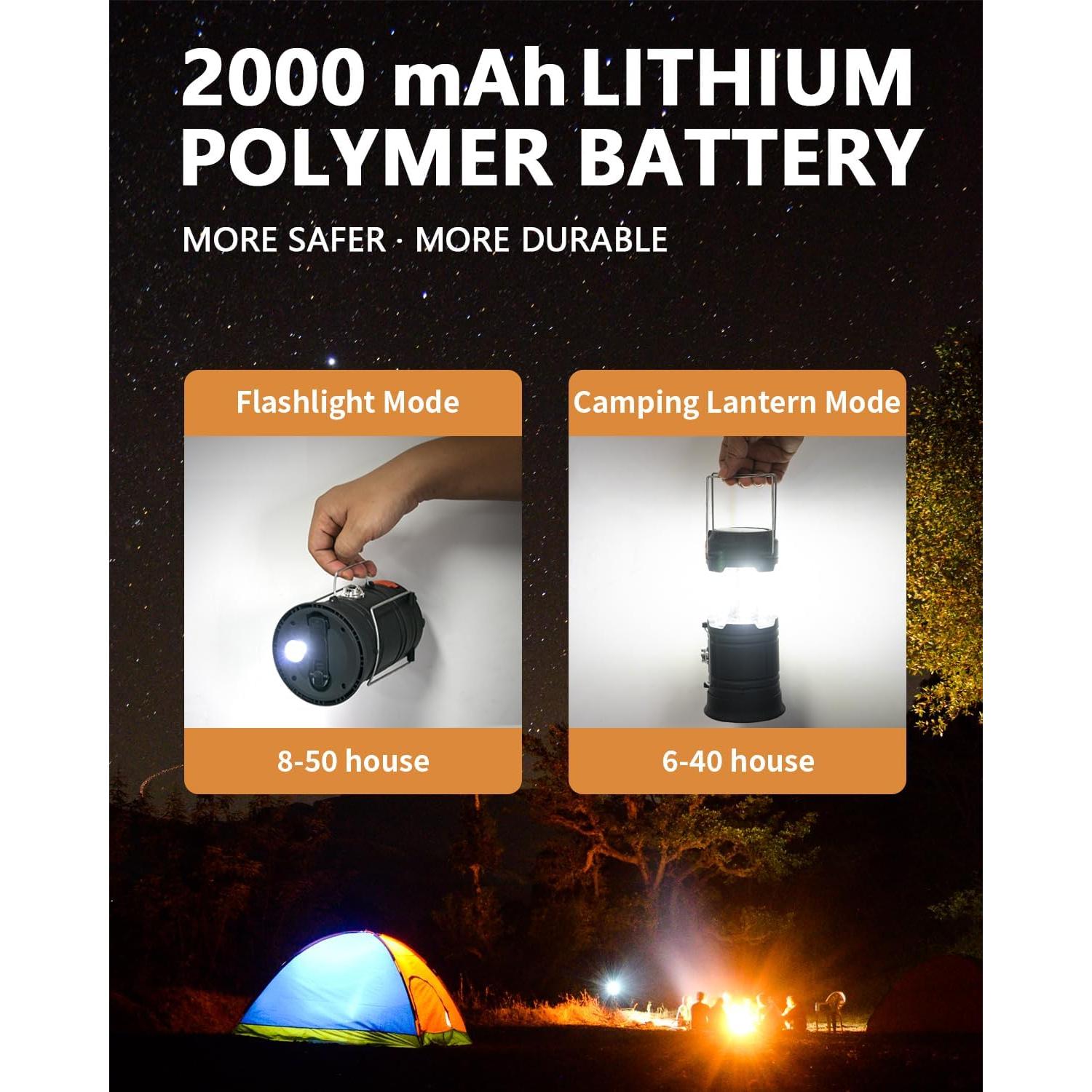 Linterna de Camping Mukkuri 5803 Solar y USB 500 Lúmenes