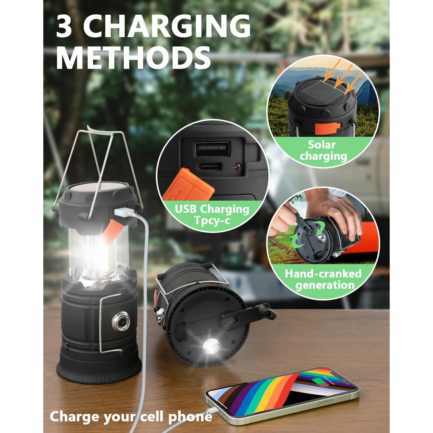 Linterna de Camping Mukkuri 5803 Solar y USB 500 Lúmenes