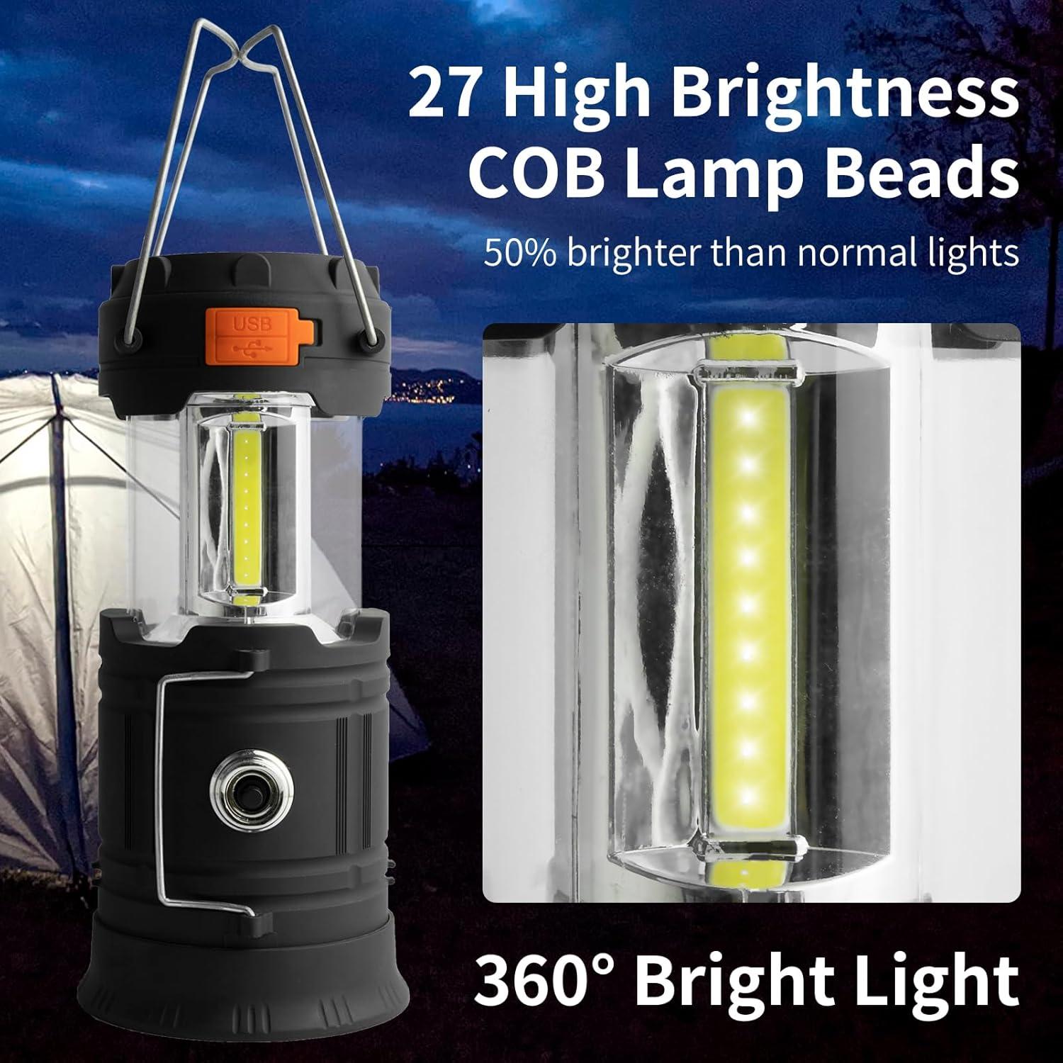 Linterna de Camping Mukkuri 5803 Solar y USB 500 Lúmenes