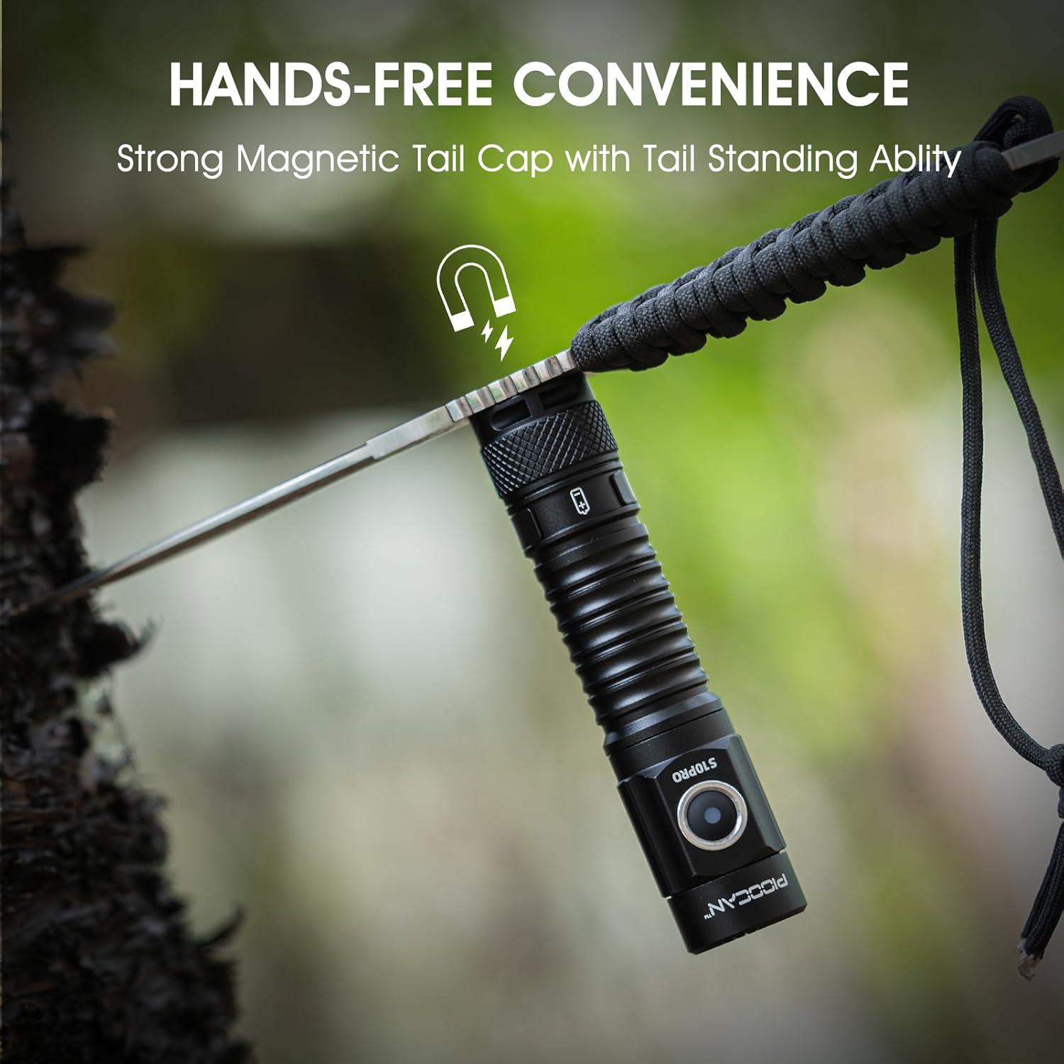 Linterna Recargable PIOOCAN S10Pro 2500 Lúmenes Táctica