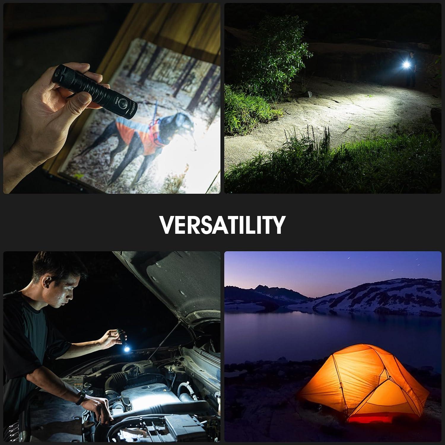 Linterna Recargable PIOOCAN S10Pro 2500 Lúmenes Táctica