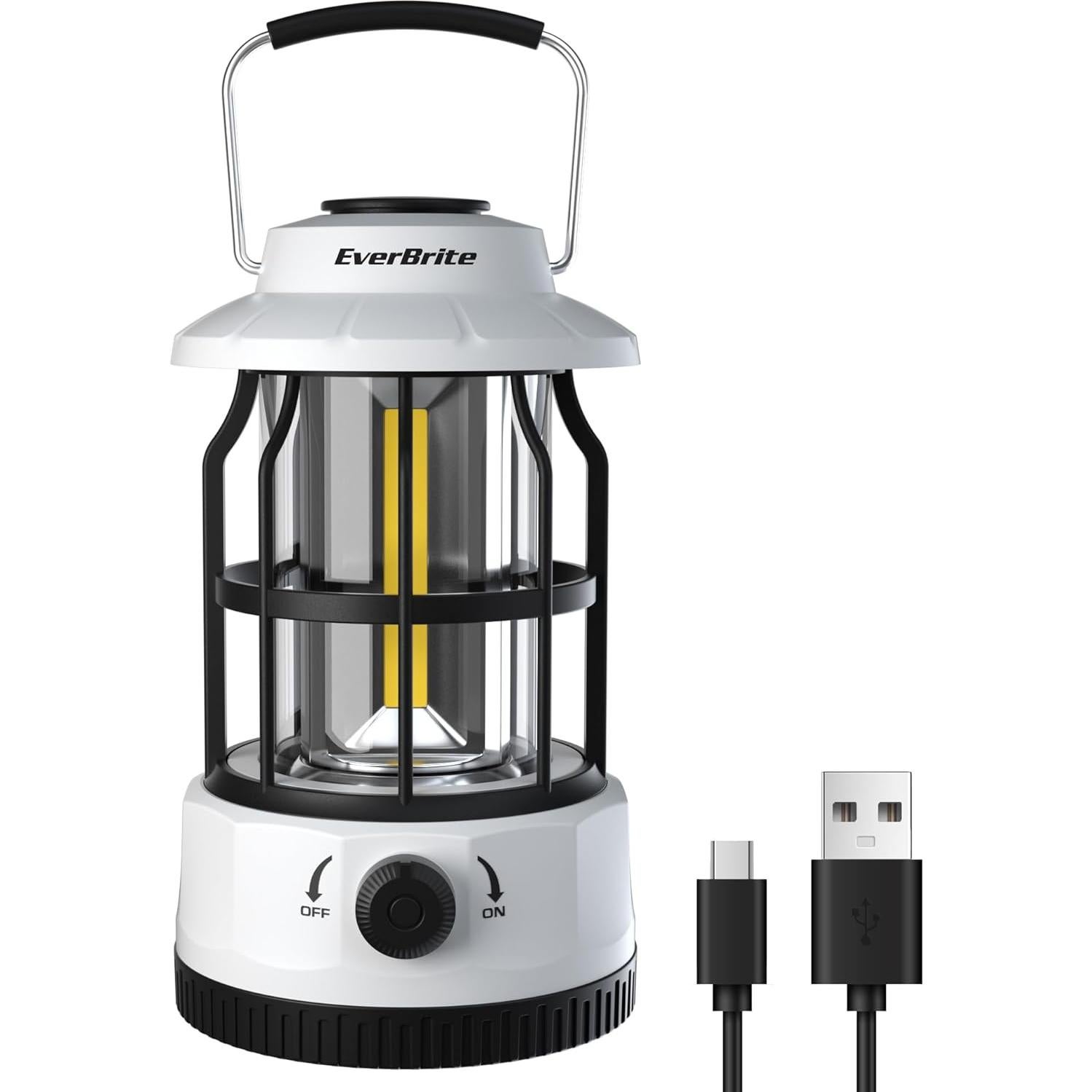 Linterna de Camping LED EverBrite, Recargable USB C, 250 Lúmenes