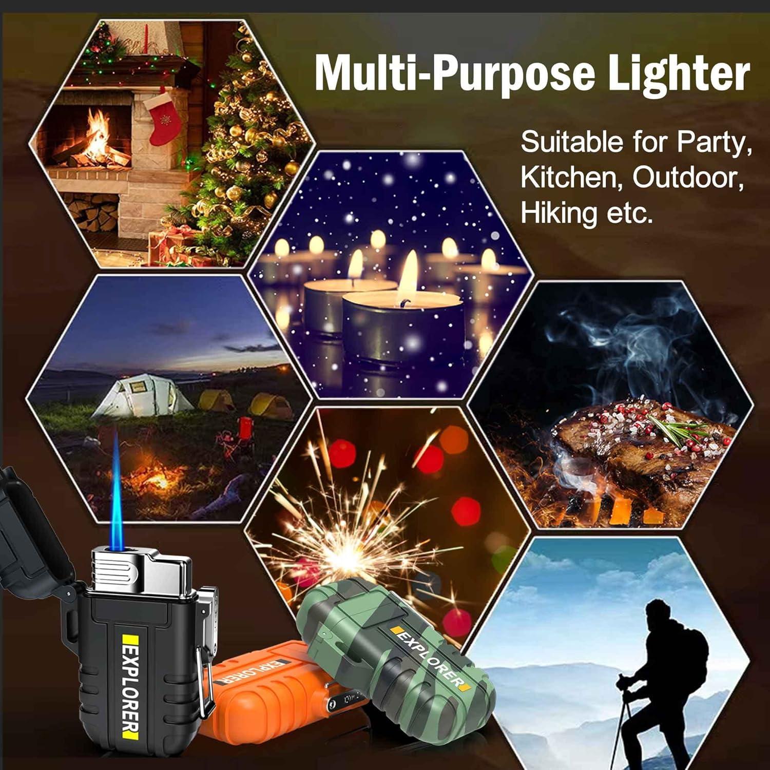 Encendedor Butano Jaerdhs Jet Impermeable Negro para Camping