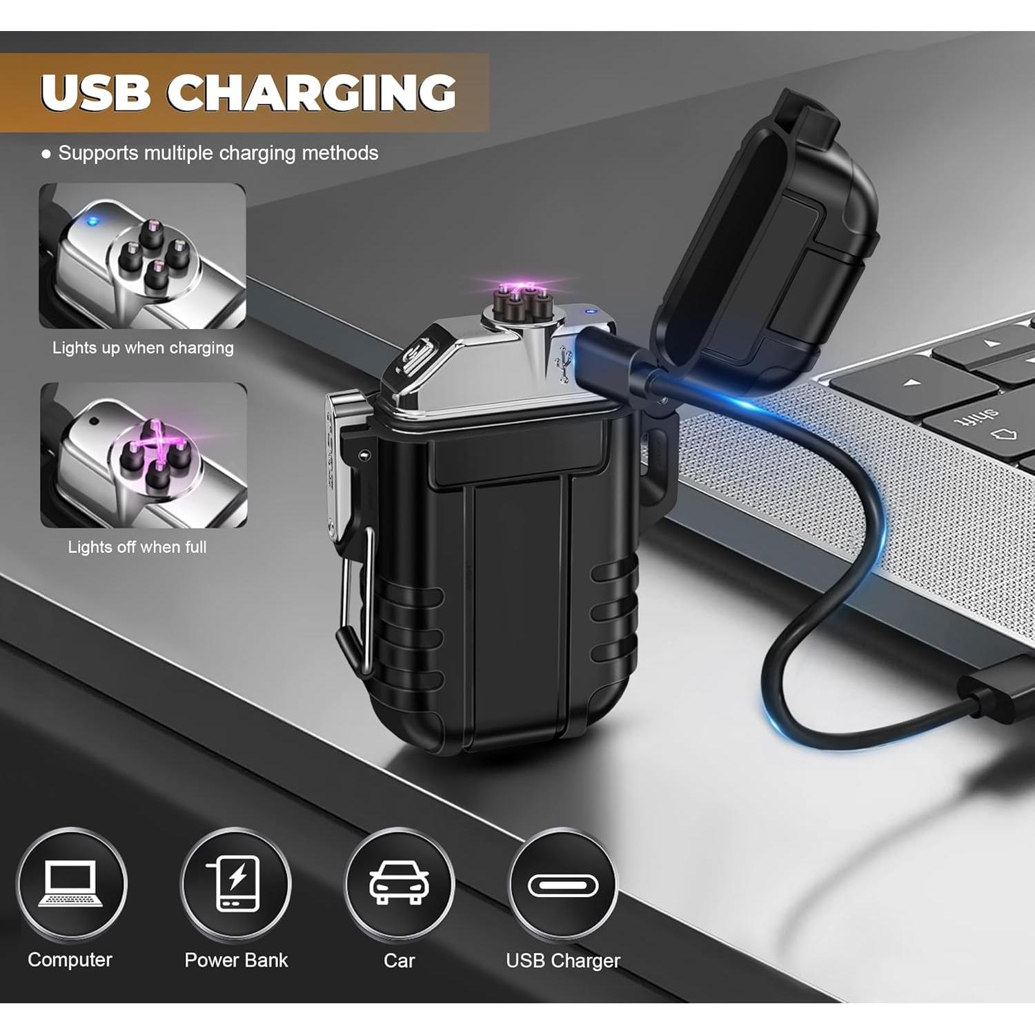 Paquete de 3 Encendedores Eléctricos Lafagiet USB-C Butano