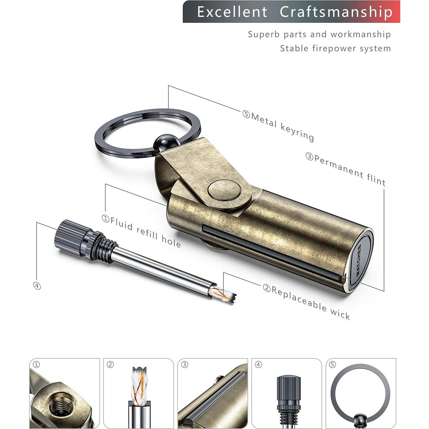 Encendedor VVAY Permanente Bronce a Prueba de Agua