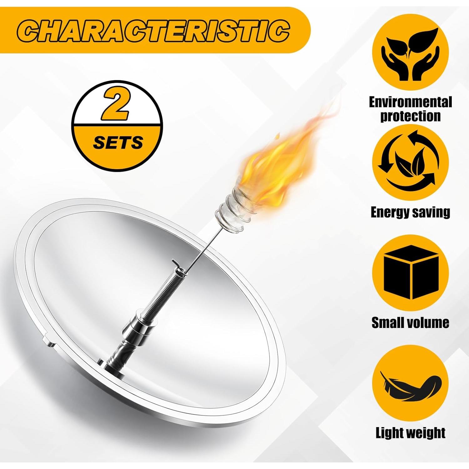 Encendedores Solares de Fuego Maitys - 2 Pcs Herramienta Camping